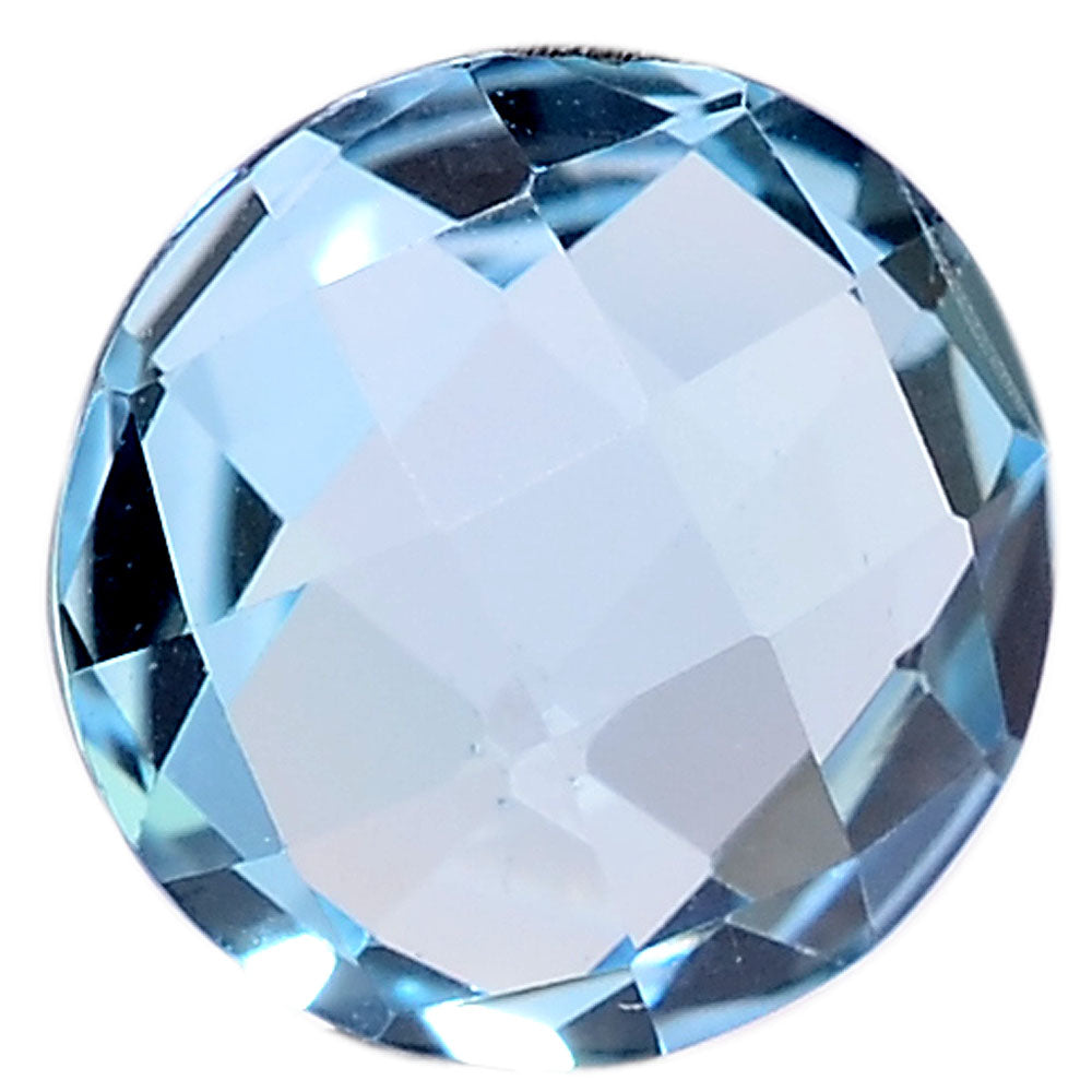Natural Sky Blue Topaz Round Brio Shape Standard Cut Loose Gemstone LSY2010