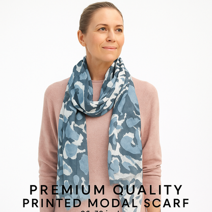 Premium Soft Quality Digital Print Modal Scarf Lightweight Wraps MMD409