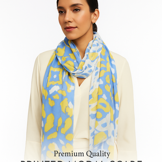 Premium and Soft Quality Printed Scarf Tabby Silk Lightweight MMD413
