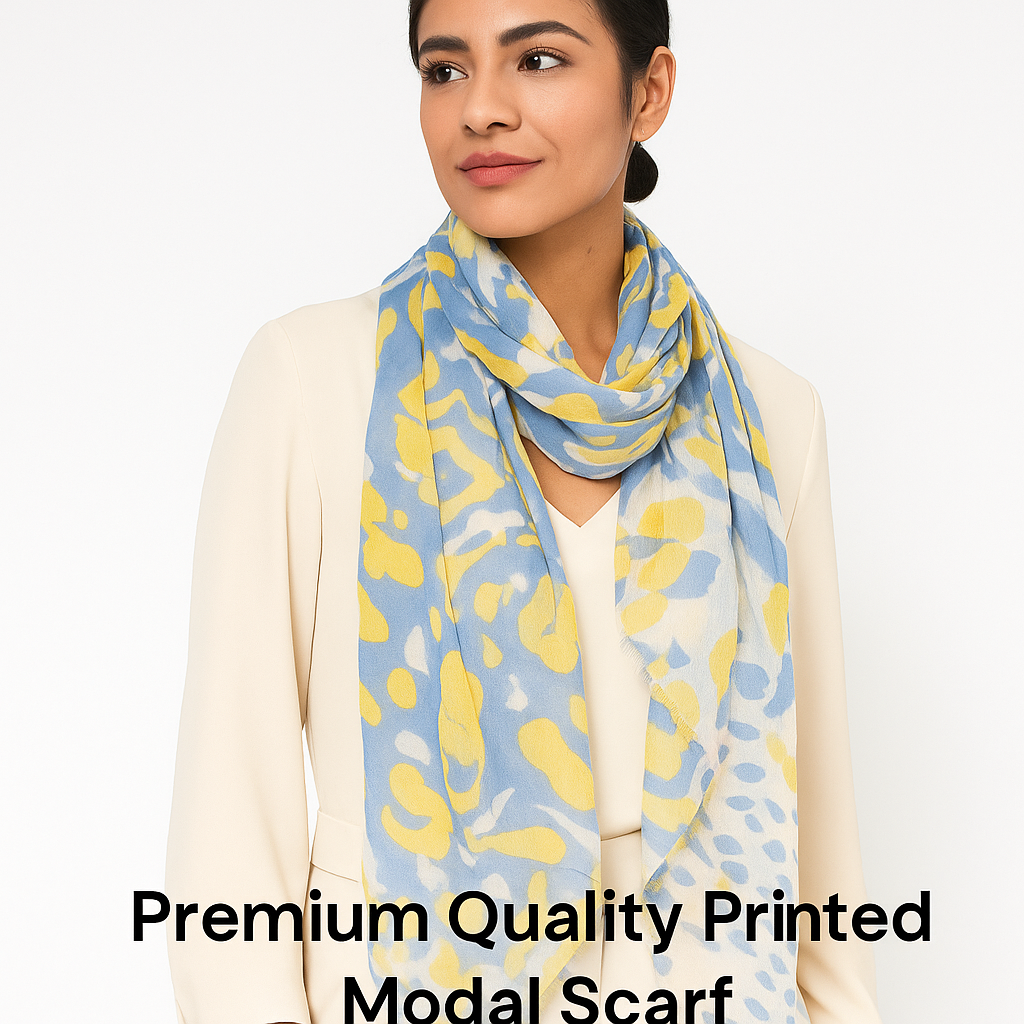 Premium and Soft Quality Printed Scarf Tabby Silk Lightweight MMD413
