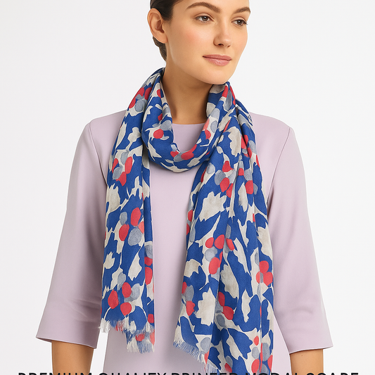 Premium and Soft Quality Printed Scarf Tabby Silk Lightweight MMD412