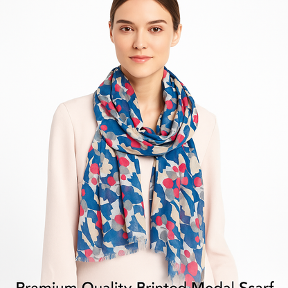 Premium and Soft Quality Printed Scarf Tabby Silk Lightweight MMD412