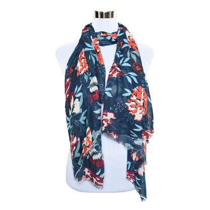 Premium Quality Floral Printed Modal Scarf Lightweight Wraps MMD415