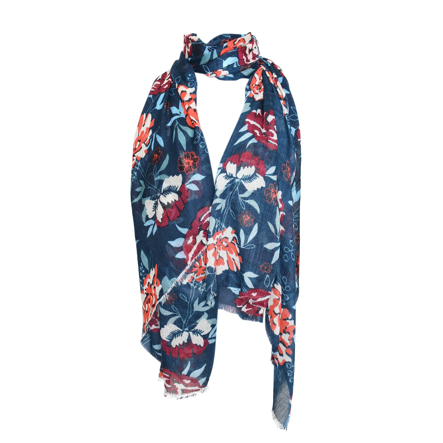 Premium Quality Floral Printed Modal Scarf Lightweight Wraps MMD415