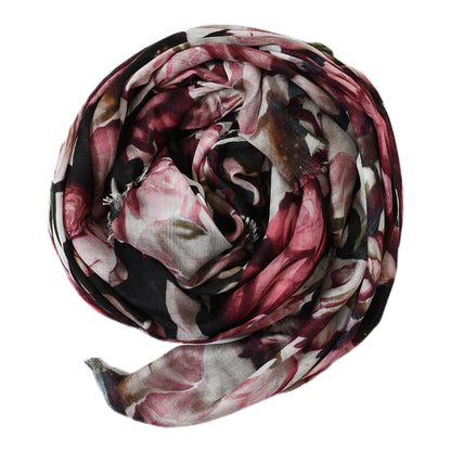 Premium Soft Quality Floral Printed Modal Scarf Lightweight Wraps MMD419