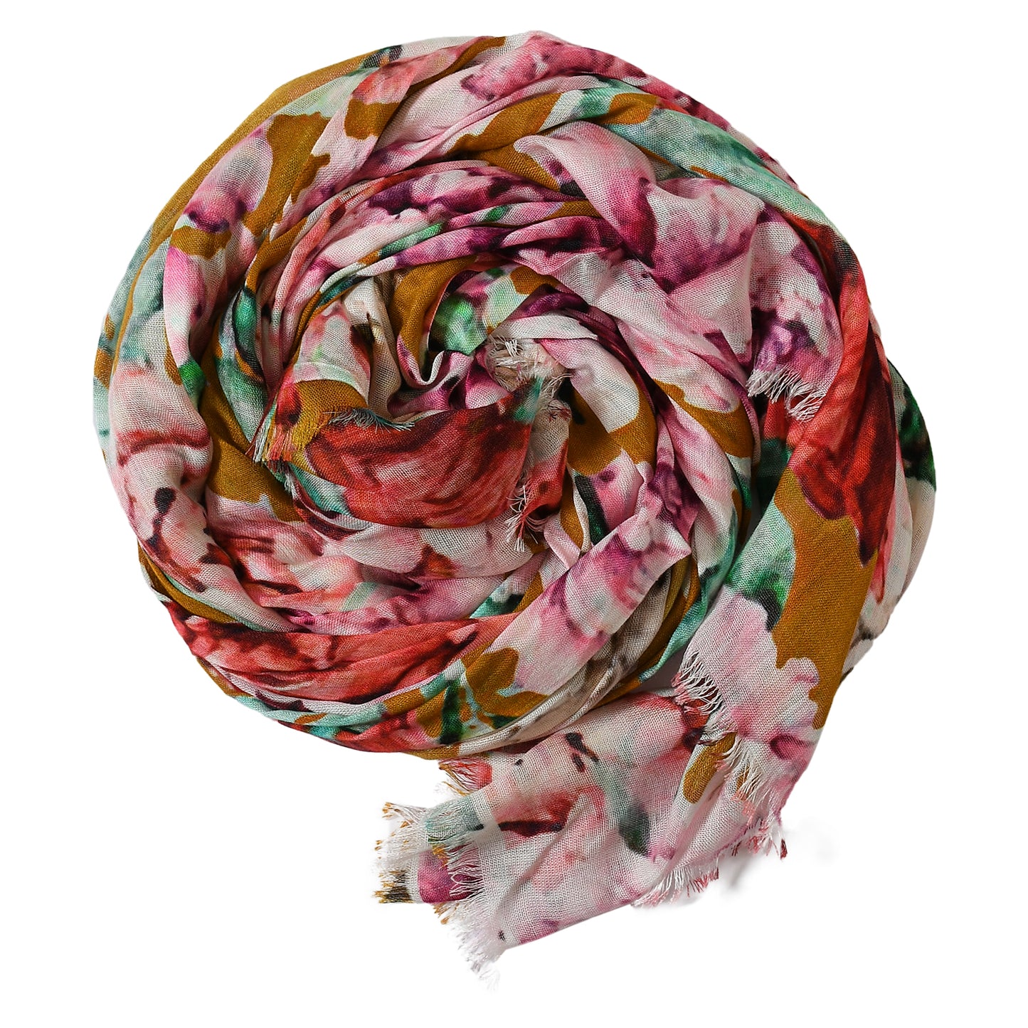 Premium Soft Quality Modal Scarf Floral Print Lightweight Wraps MMD422