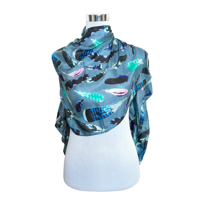 Premium and Soft Quality Printed Scarf Tabby Silk Lightweight MSL203