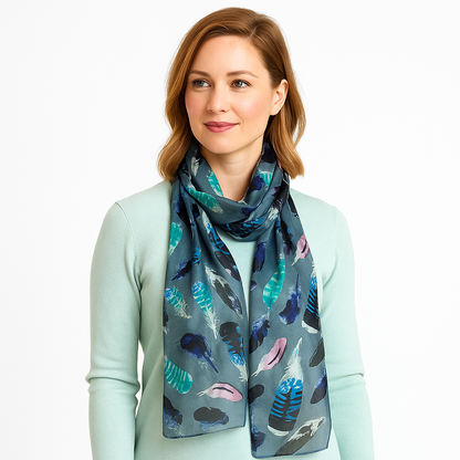 Premium and Soft Quality Printed Scarf Tabby Silk Lightweight MSL203