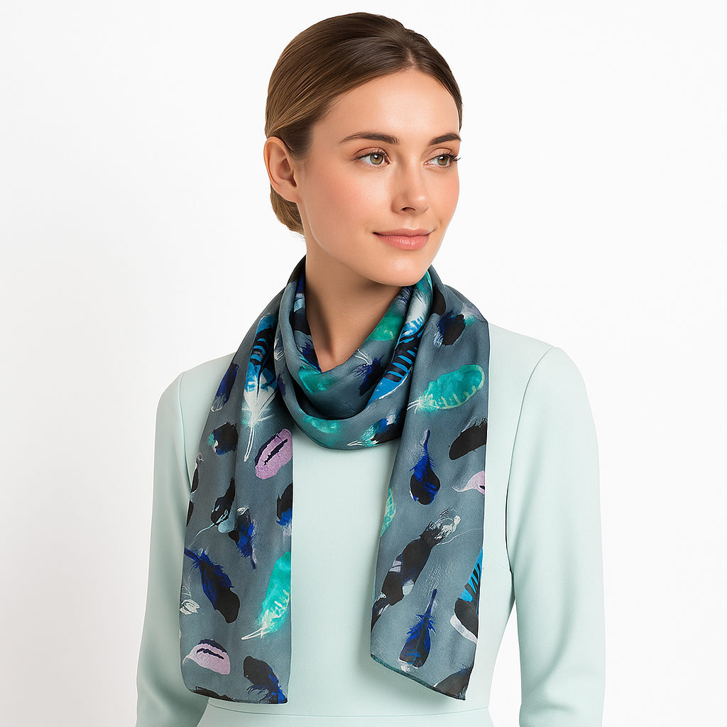 Premium and Soft Quality Printed Scarf Tabby Silk Lightweight MSL203