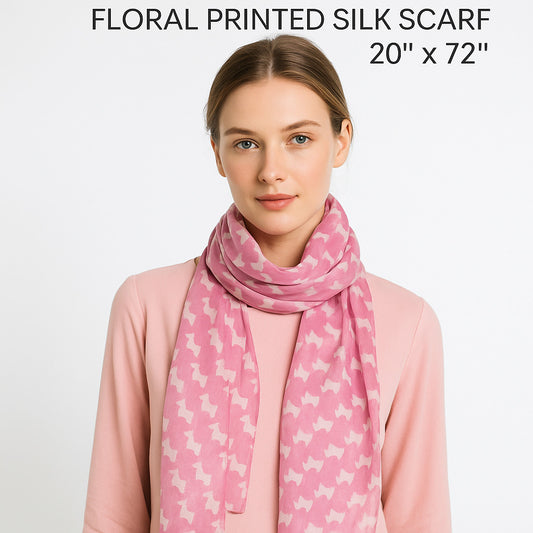 Premium and Soft Quality Printed Scarf Tabby Silk Lightweight MSL204