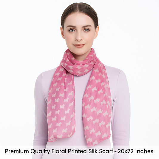 Premium and Soft Quality Printed Scarf Tabby Silk Lightweight MSL204