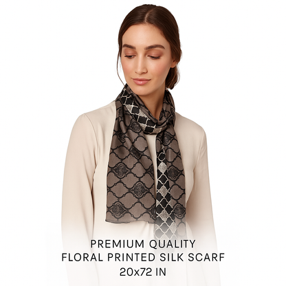 Premium and Soft Quality Printed Scarf Tabby Silk Lightweight MSL205