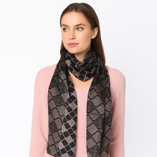 Premium and Soft Quality Printed Scarf Tabby Silk Lightweight MSL205