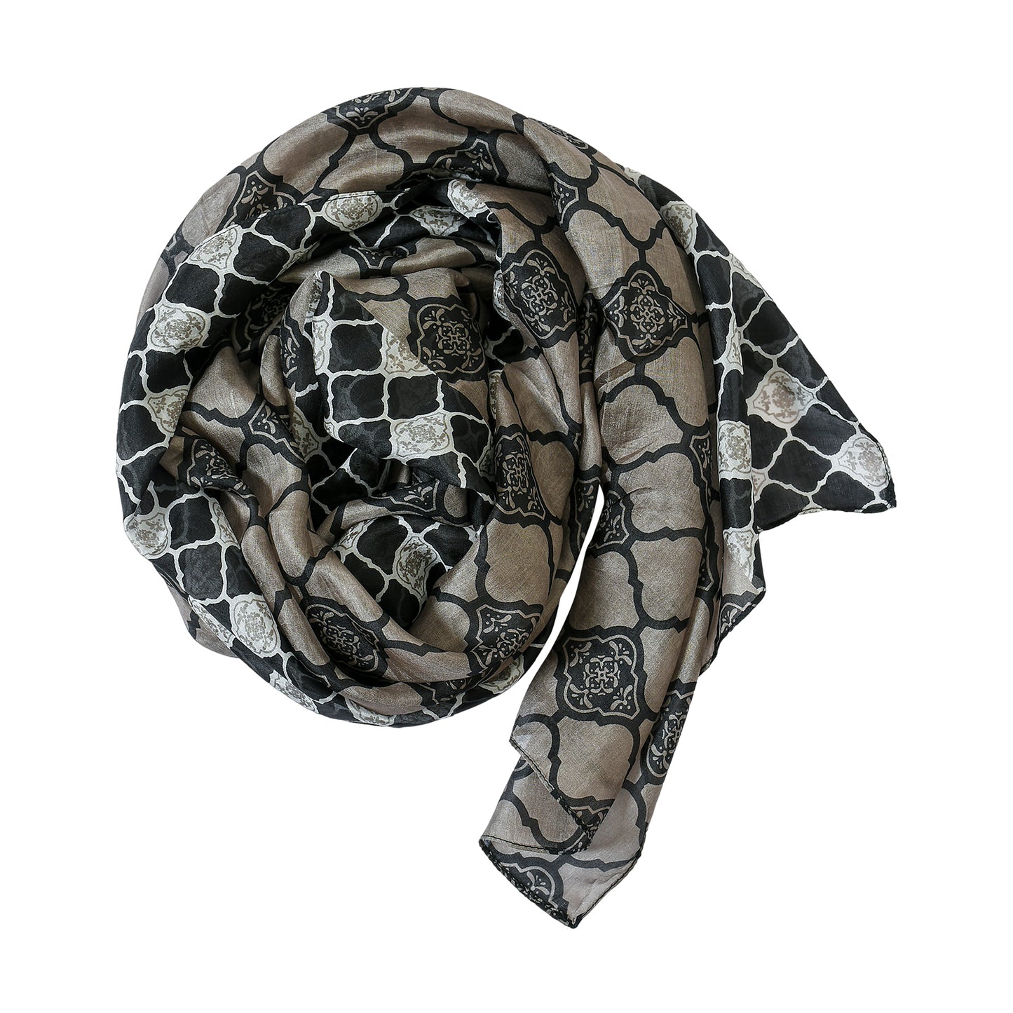 Premium and Soft Quality Printed Scarf Tabby Silk Lightweight MSL205