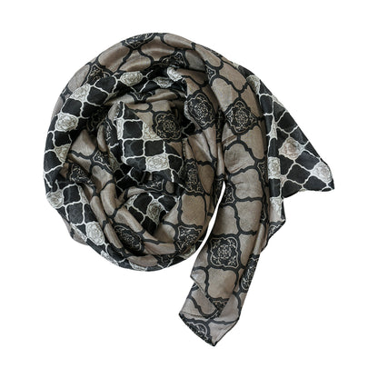Premium and Soft Quality Printed Scarf Tabby Silk Lightweight MSL205