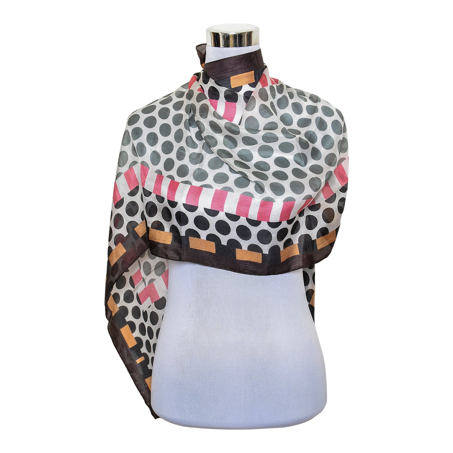 Premium and Soft Quality Printed Scarf Tabby Silk Lightweight MSL208