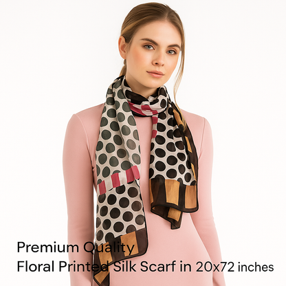 Premium and Soft Quality Printed Scarf Tabby Silk Lightweight MSL208