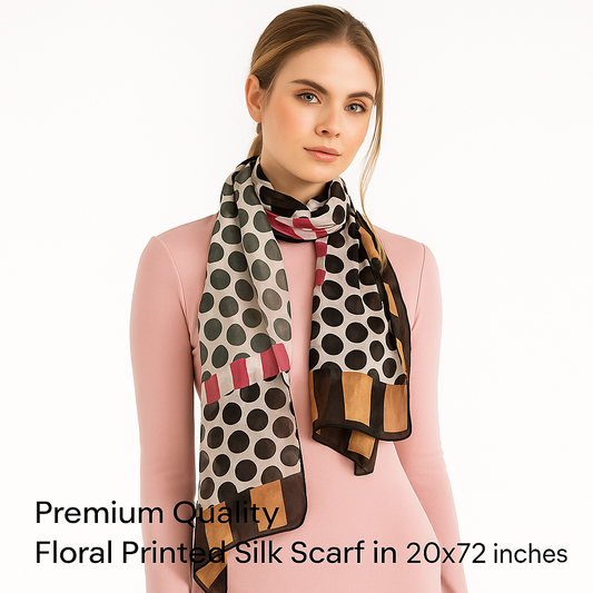 Premium and Soft Quality Printed Scarf Tabby Silk Lightweight MSL208