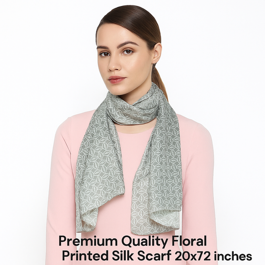 Premium and Soft Quality Printed Scarf Tabby Silk Lightweight MSL209