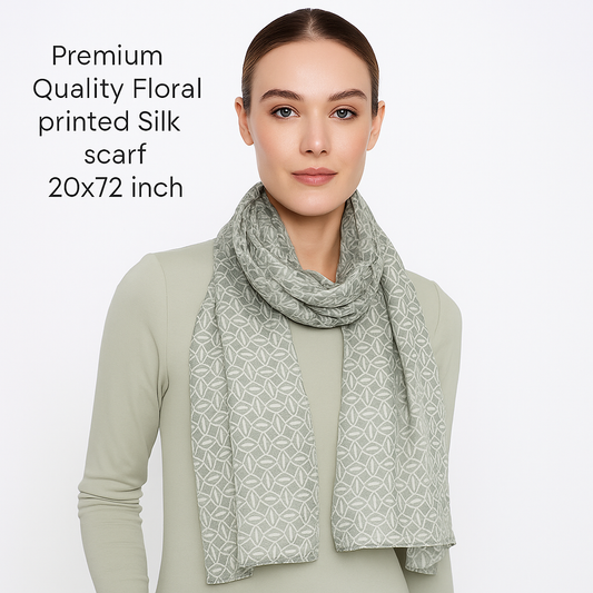 Premium and Soft Quality Printed Scarf Tabby Silk Lightweight MSL209