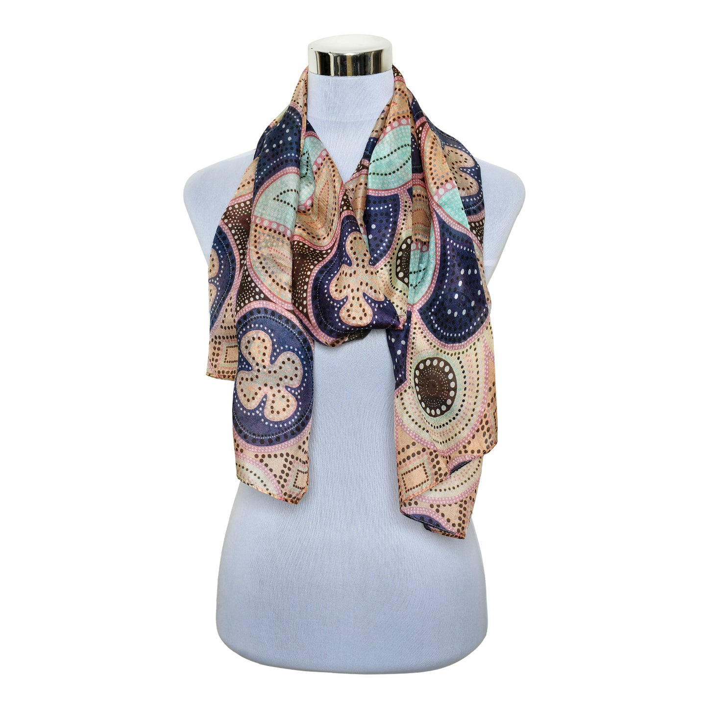 Premium and Soft Quality Printed Scarf Tabby Silk Lightweight MSL210