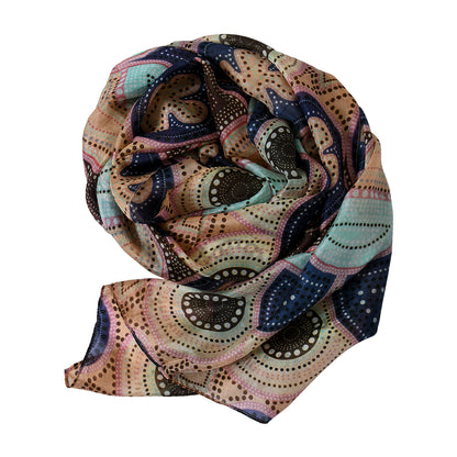 Premium and Soft Quality Printed Scarf Tabby Silk Lightweight MSL210