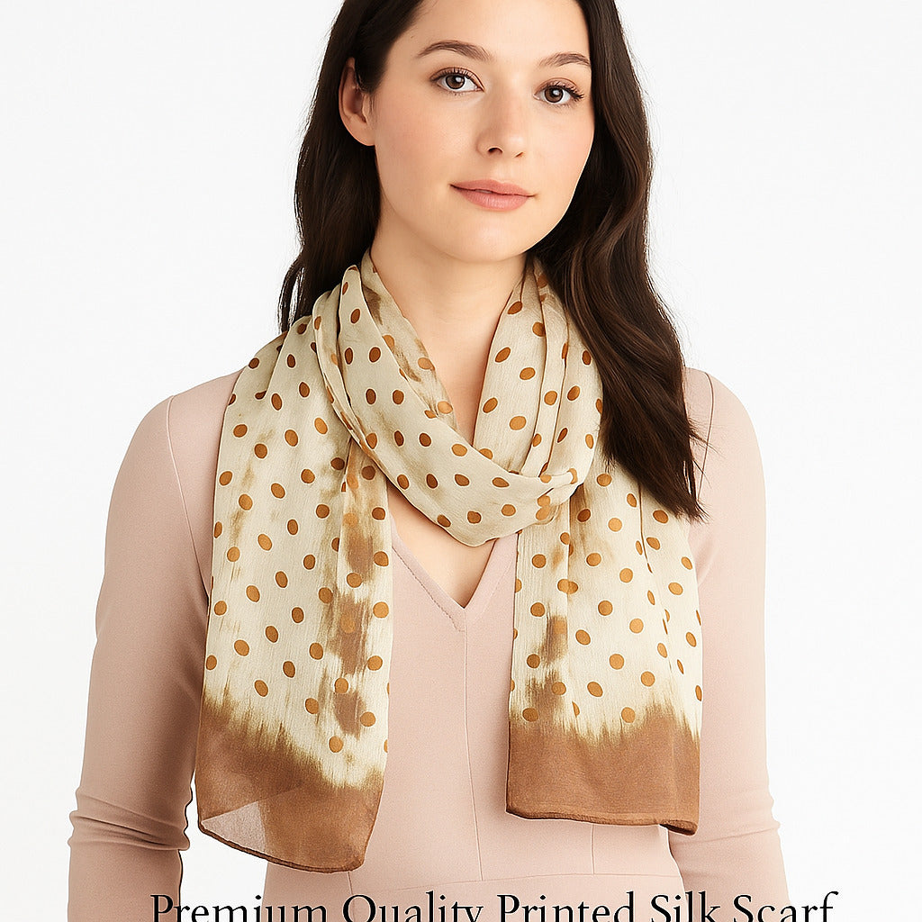 Premium and Soft Quality Printed Scarf Tabby Silk Lightweight MSL211