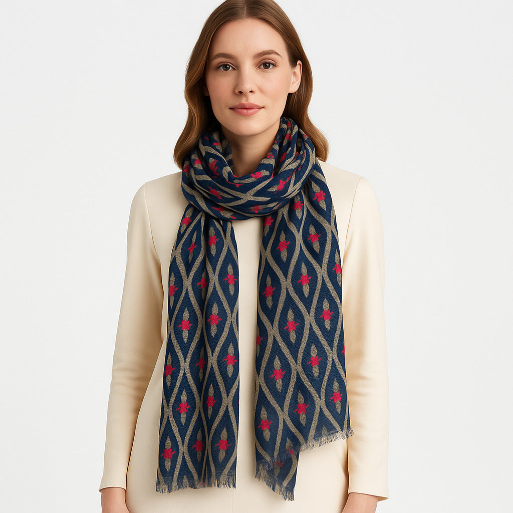 Womens Viscose Print Scarf Lightweight Wraps MV501