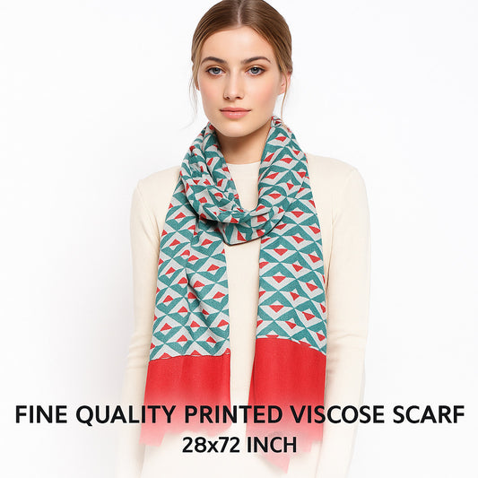 Womens Viscose Print Scarf Lightweight Wraps MV502