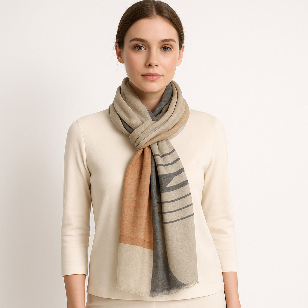 Womens Viscose Print Scarf Lightweight Wraps MV504