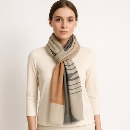 Womens Viscose Print Scarf Lightweight Wraps MV504