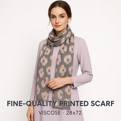 Womens Viscose Print Scarf Lightweight Wraps MV510