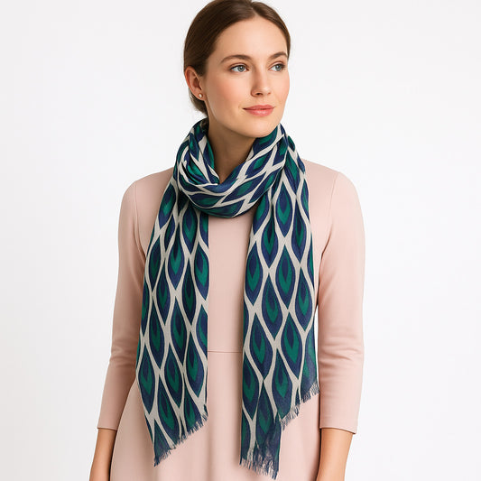 Womens Viscose Print Scarf Lightweight Wraps MV511