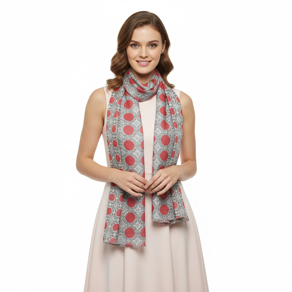 Womens Viscose Print Scarf Lightweight Wraps MV512