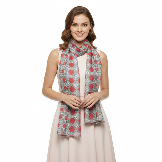 Womens Viscose Print Scarf Lightweight Wraps MV512