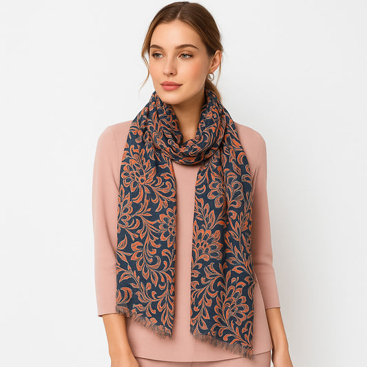 Womens Viscose Print Scarf Lightweight Wraps MV513