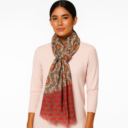 Womens Viscose Print Scarf Lightweight Wraps MV514