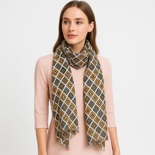 Womens Viscose Print Scarf Lightweight Wraps MV515