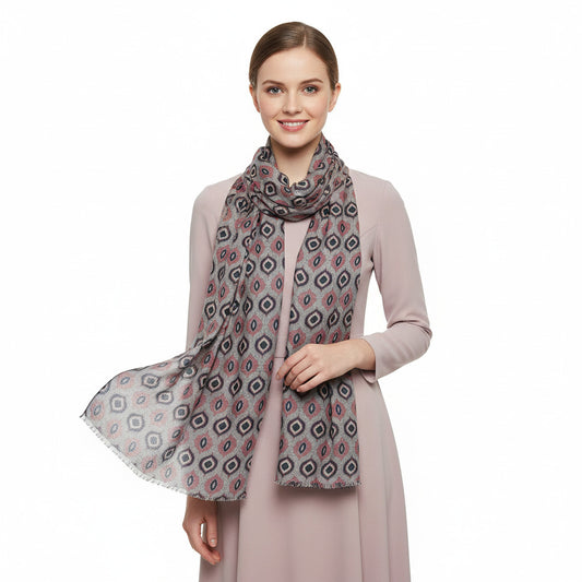 Womens Viscose Print Scarf Lightweight Wraps MV516