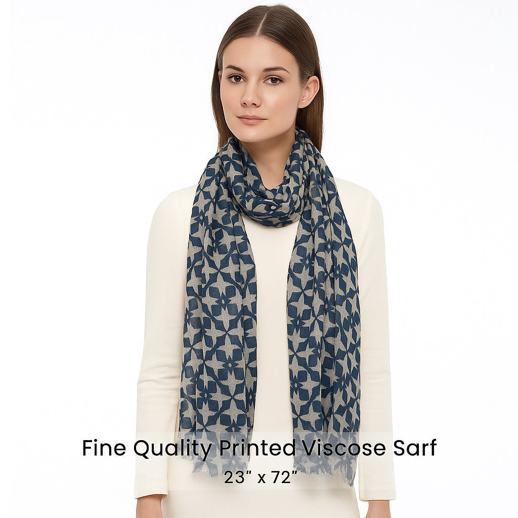 Womens Viscose Print Scarf Lightweight Wraps MV517