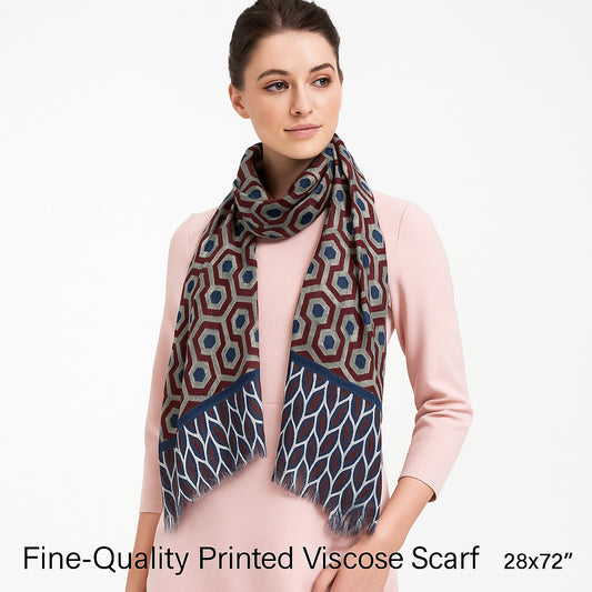 Womens Viscose Print Scarf Lightweight Wraps MV518