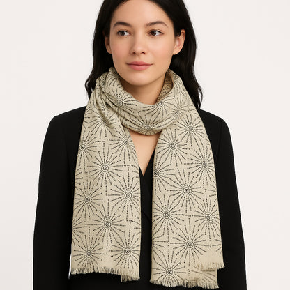 Premium & Soft Quality Printed Scarf Cashmere Wool Lightweight MWL301