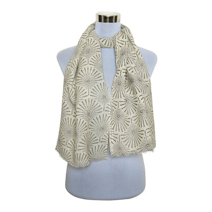 Premium & Soft Quality Printed Scarf Cashmere Wool Lightweight MWL301
