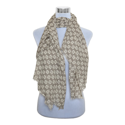 Premium & Soft Quality Printed Scarf Cashmere Wool Lightweight MWL303