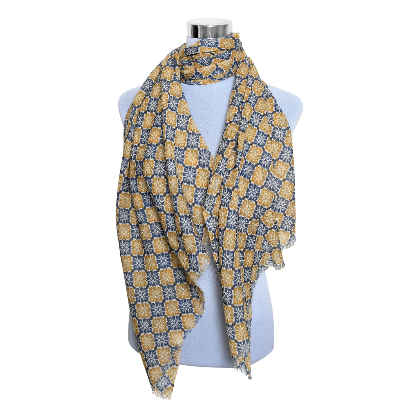 Premium & Soft Quality Printed Scarf Cashmere Wool Lightweight MWL307