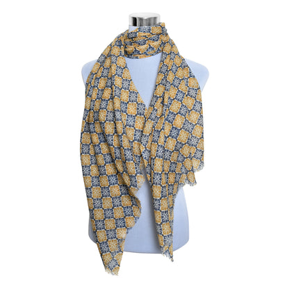 Premium & Soft Quality Printed Scarf Cashmere Wool Lightweight MWL307