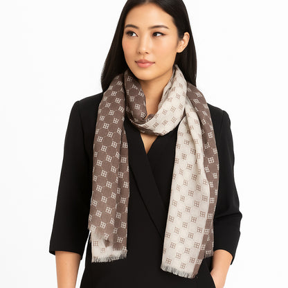 Premium & Soft Quality Printed Scarf Cashmere Wool Lightweight MWL308