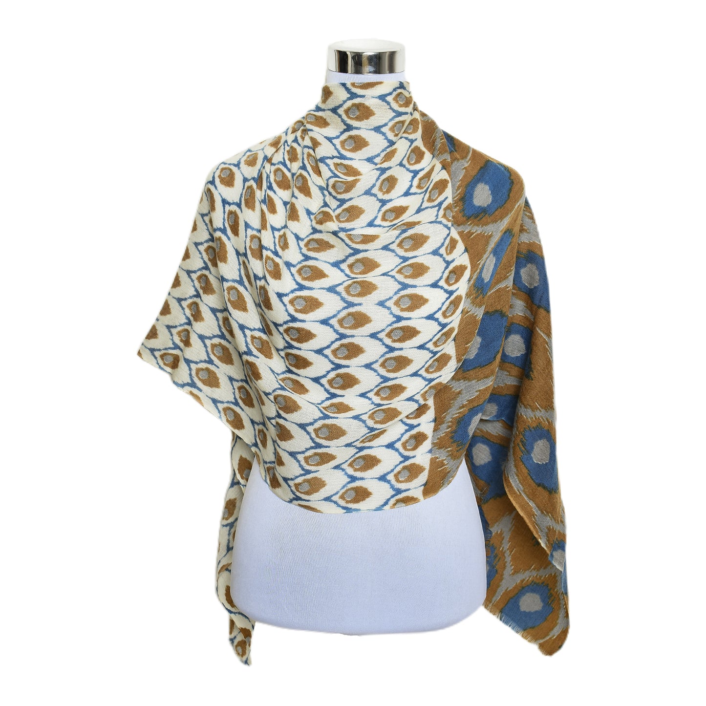 Premium & Soft Quality Printed Scarf Cashmere Wool Lightweight MWL309