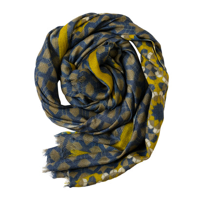 Premium & Soft Quality Printed Scarf Cashmere Wool Lightweight MWL311