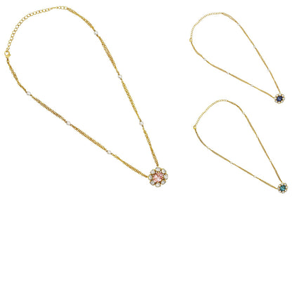 Kundan Polki Pendant Necklace 18K Gold Over Brass Jewelry for Women PGN1001